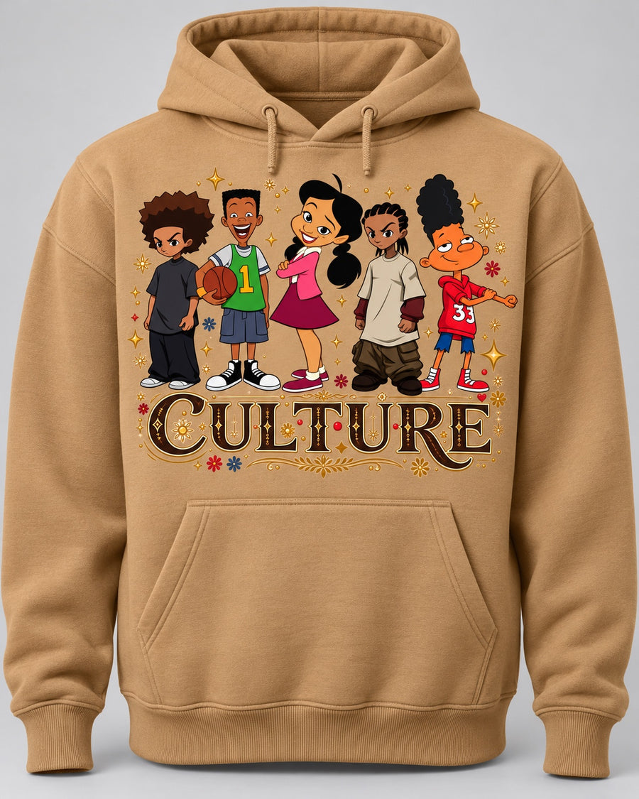 Culture Cartoon Graphic Hoodie mockup