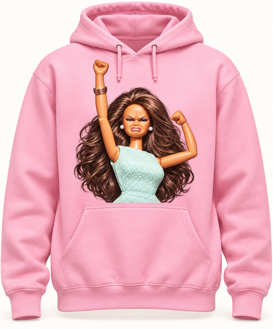 Fierce Doll Graphic Hoodie mockup