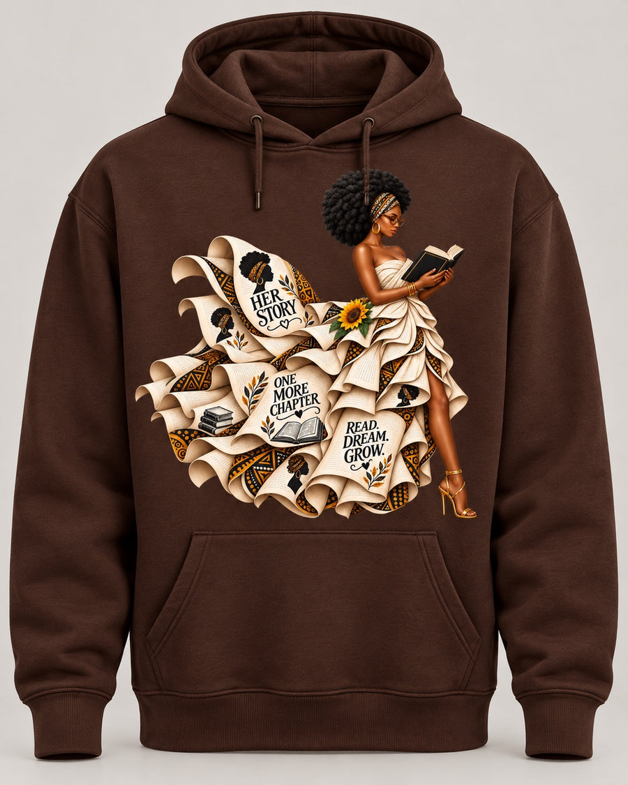 Her Story Book Lover Graphic Hoodie mockup