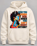 Right Within Graphic Hoodie in cream