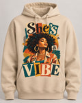 She's a Vibe Graphic Hoodie in sand