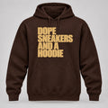 Dope Sneakers and a Hoodie in Dark Chocolate, hoodie digital mockup