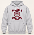 Hillman College Graphic Hoodie in Sport Grey, hoodie digital mockup
